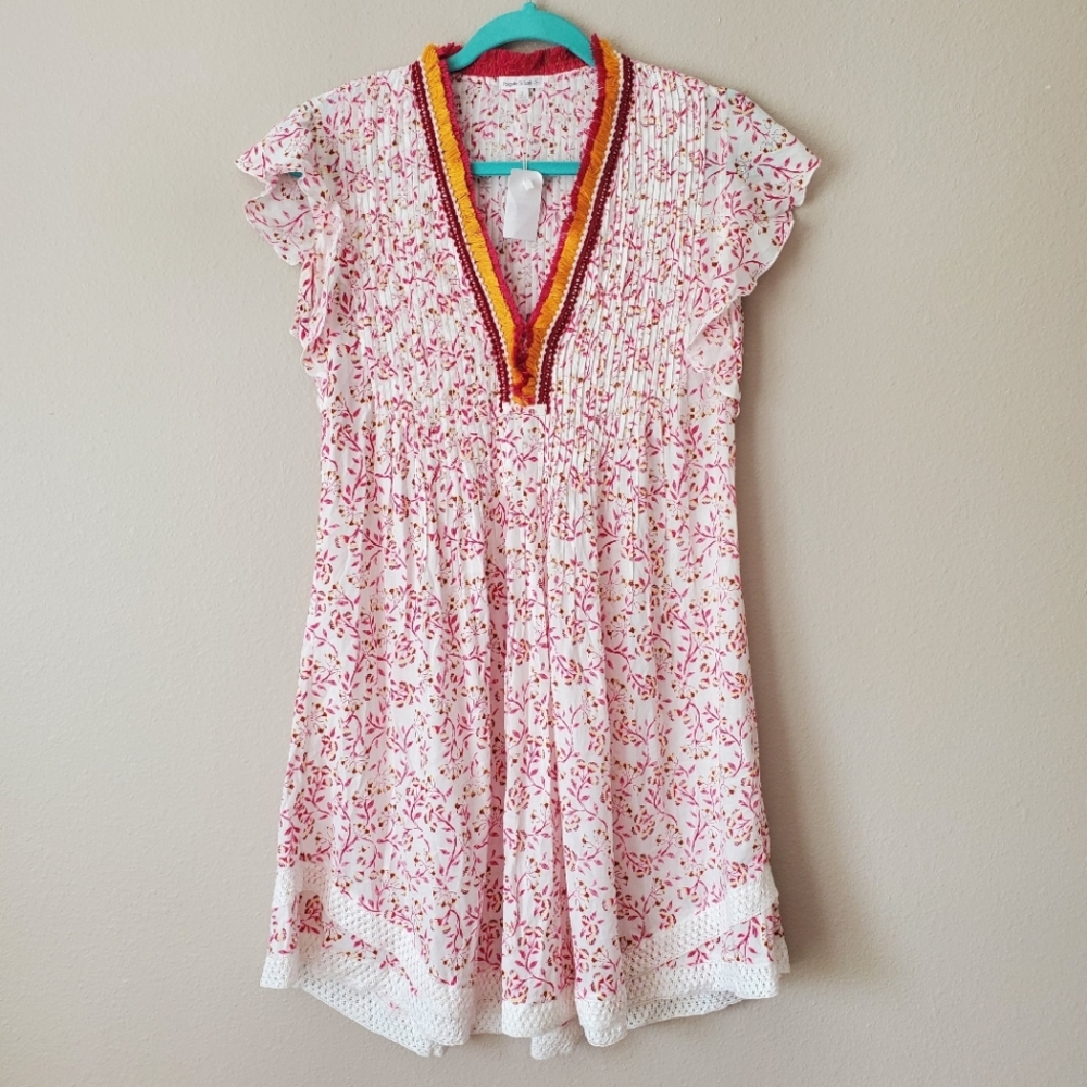 Poupette St Barth Sasha Mini Dress in Pink Cerise - Picture 6 of 14
